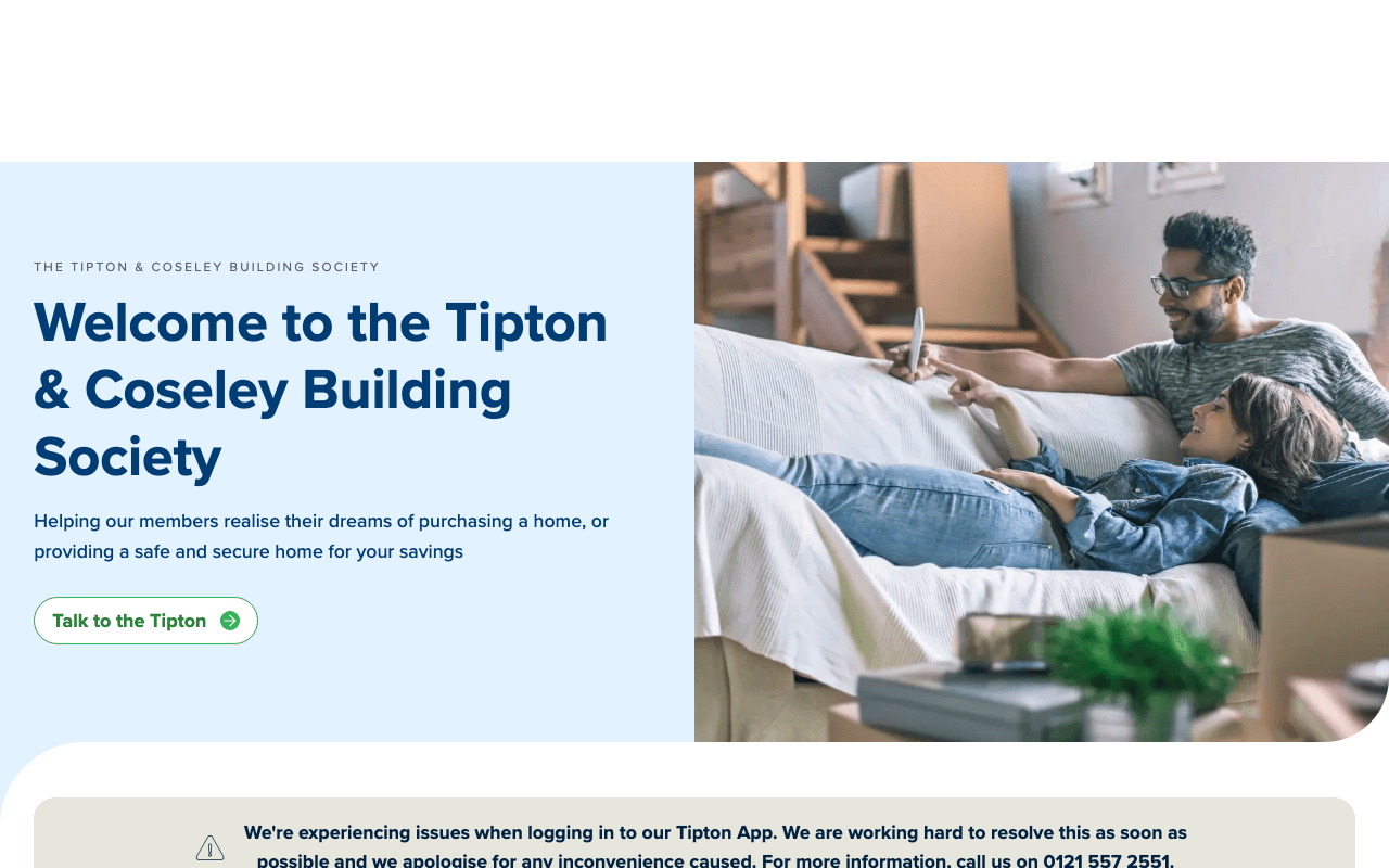 Tipton & Coseley Building Society website