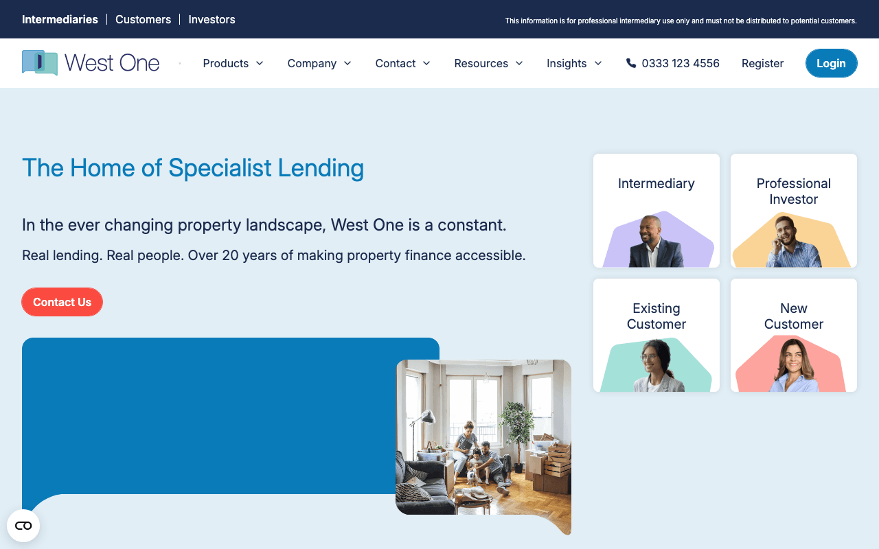 West One Loans website
