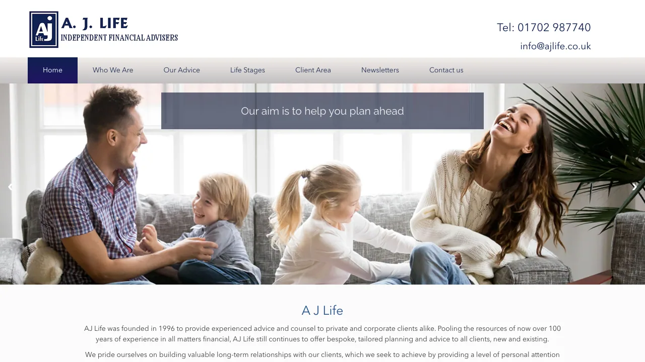 A J Life website preview