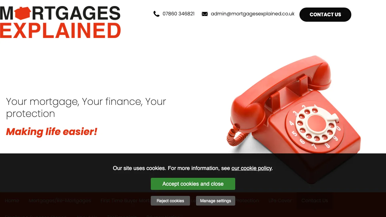 Mortgages Explained website preview