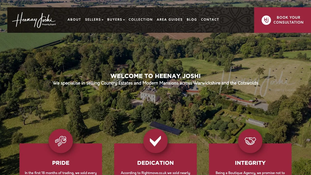Heenay Joshi Property Expert website preview
