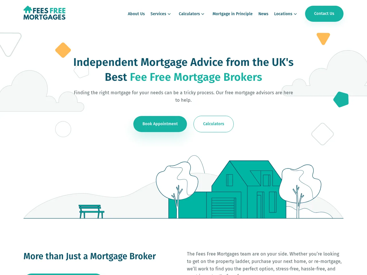 Fees Free Mortgages website preview