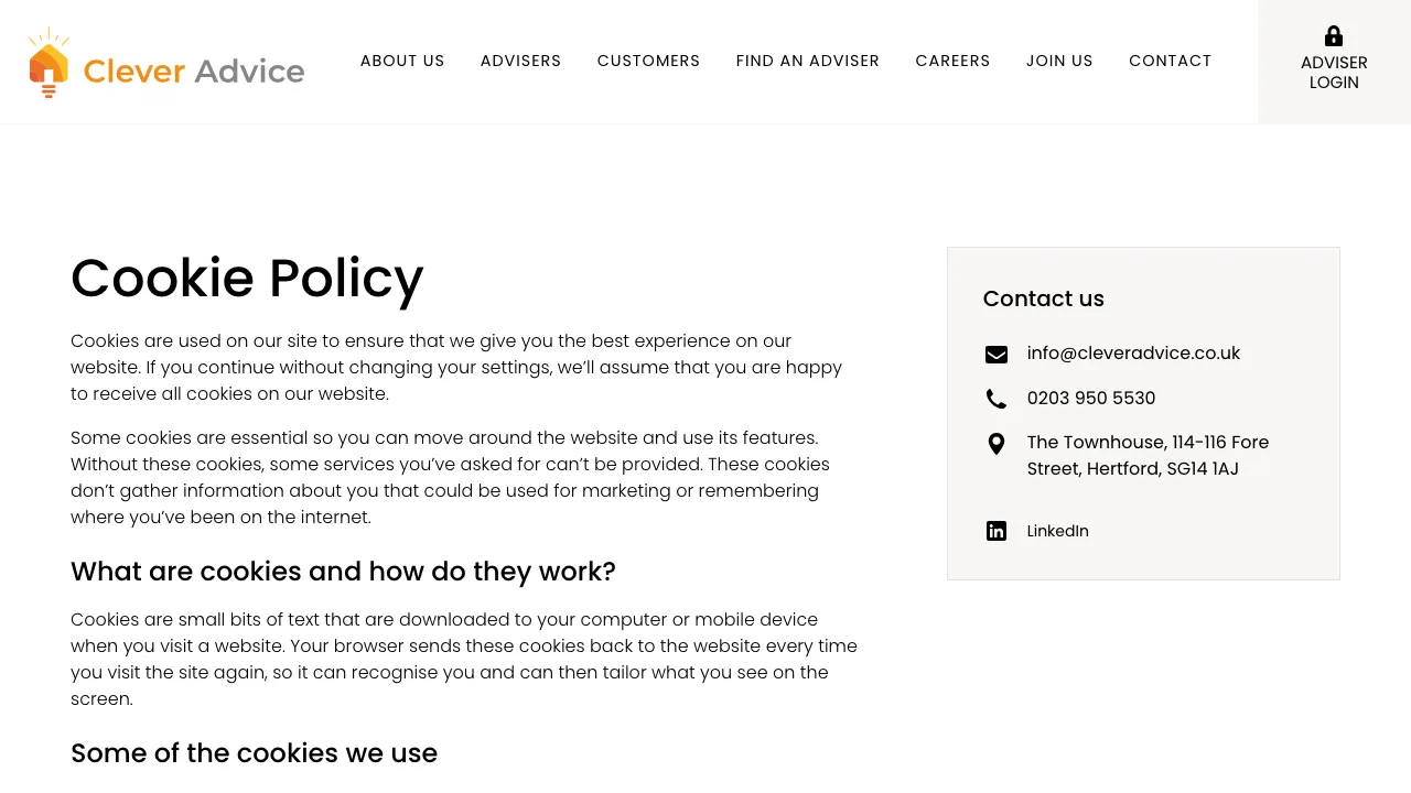 Clever Advice Mortgages website preview