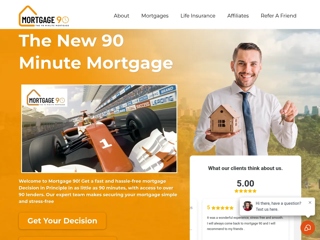 Mortgage 90 website preview