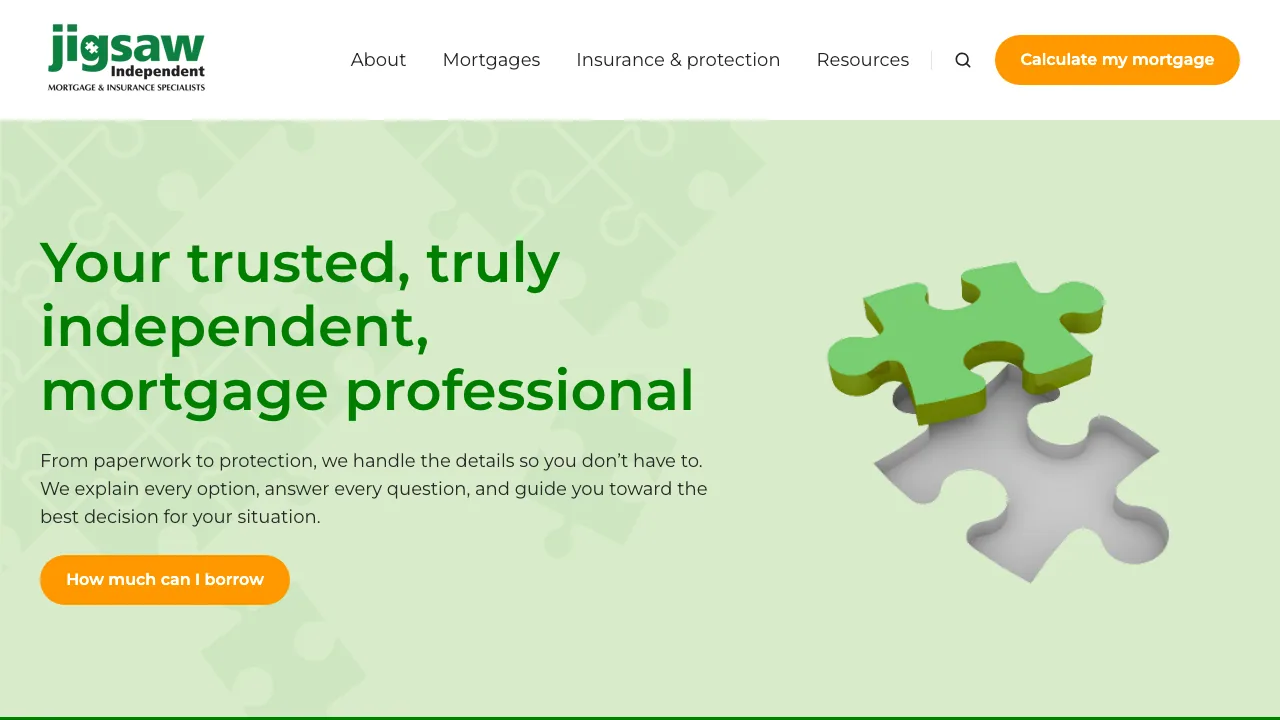 Jigsaw Independent Mortgage Specialists Ltd website preview
