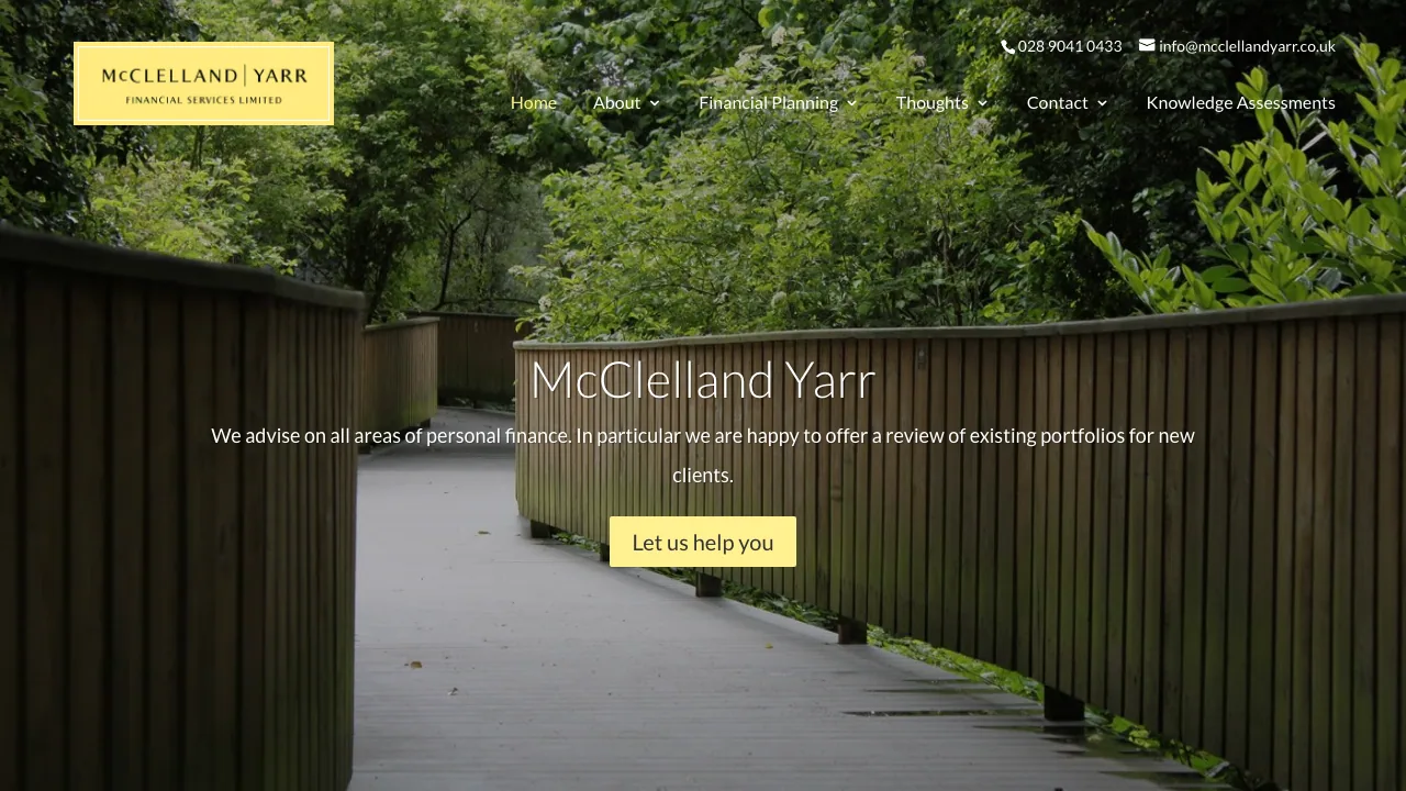 McClelland Yarr Financial Services Limited website preview