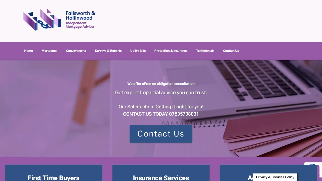 Failsworth & Hollinwood Independent Mortgages Ltd website preview