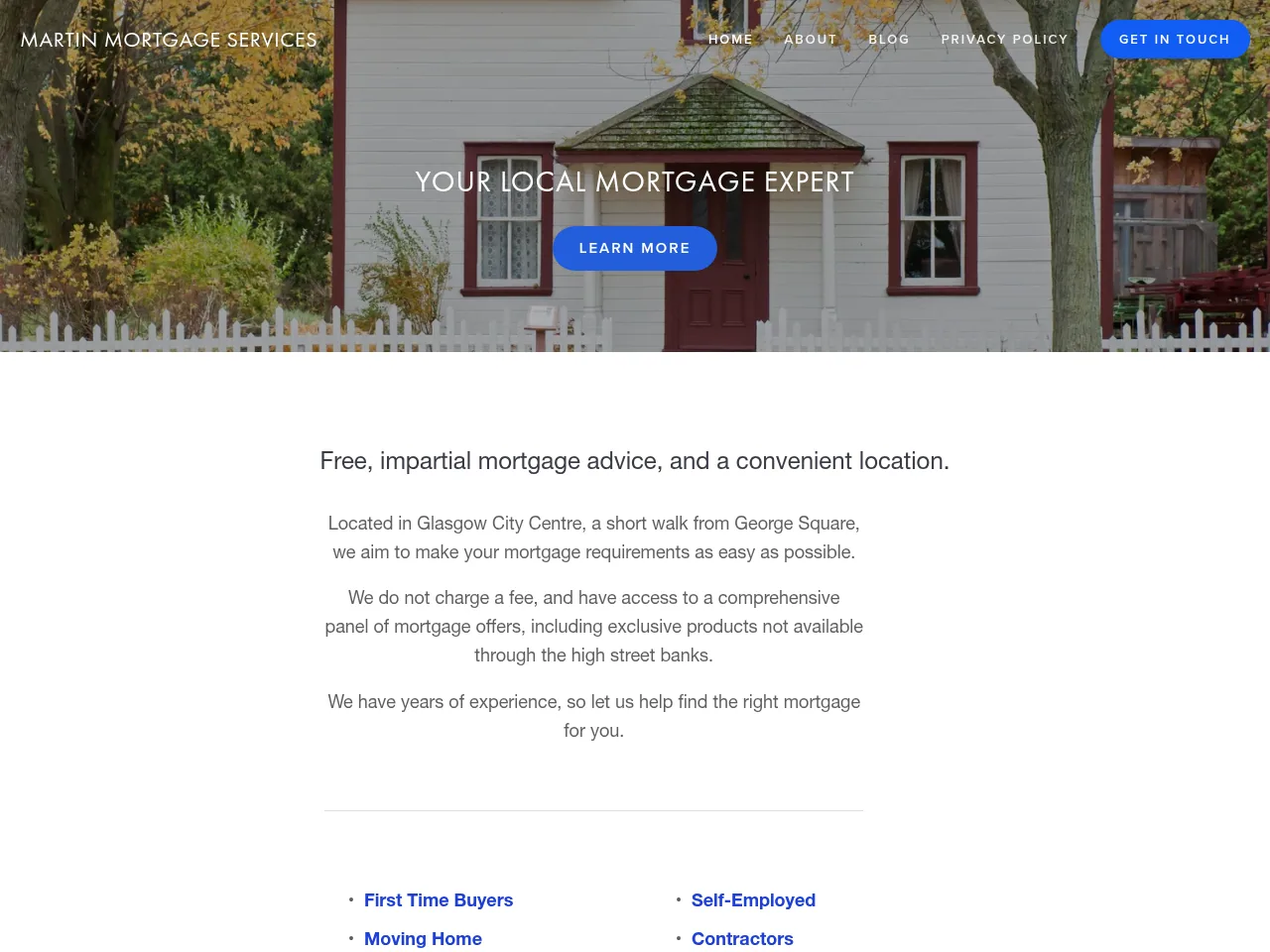 Martin Mortgage Services website preview