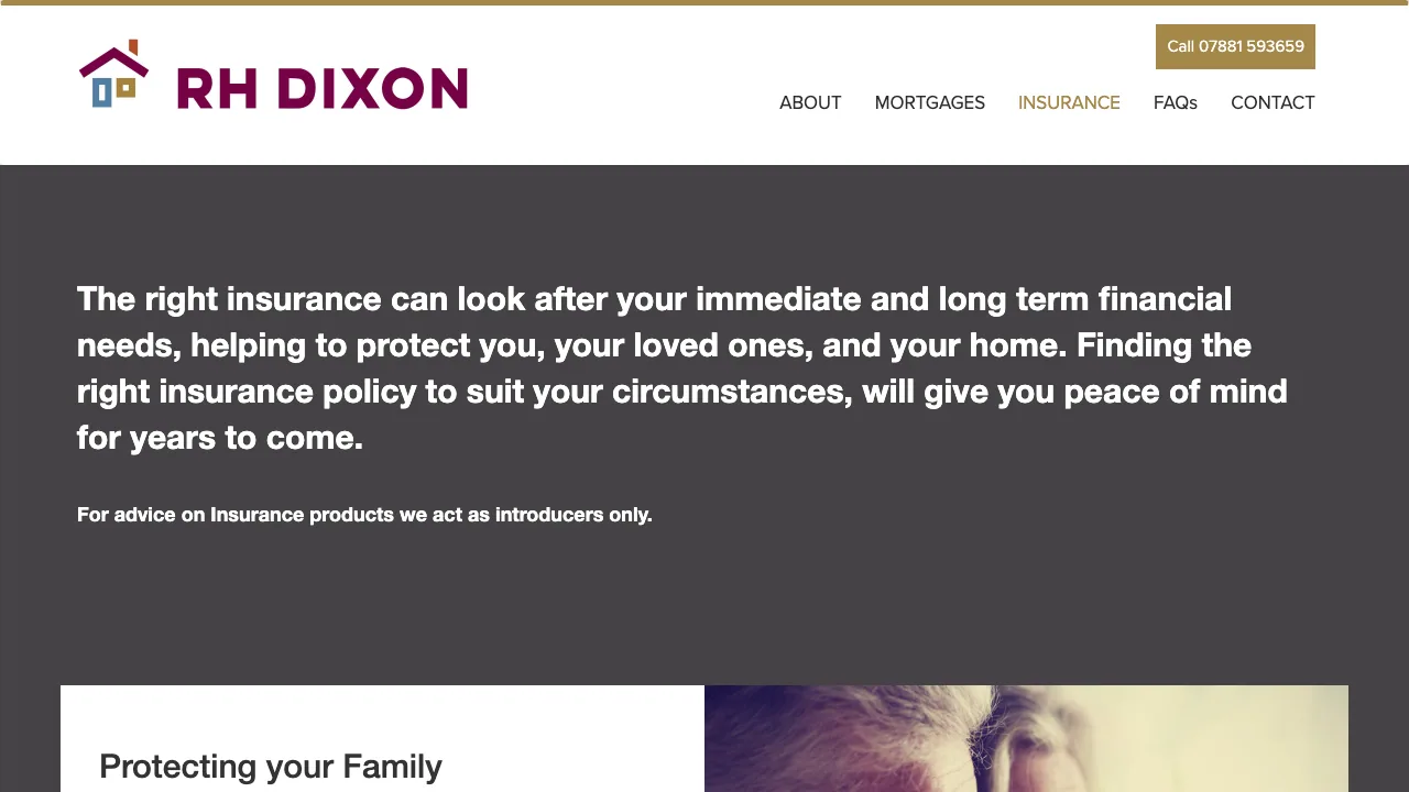 Rachel Dixon Mortgage Broker website preview