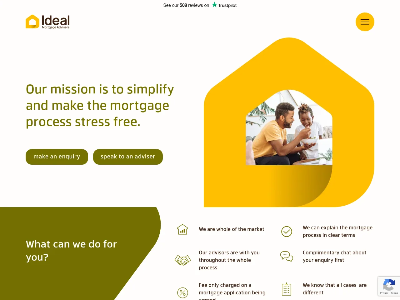 Ideal Mortgage Advisers website preview