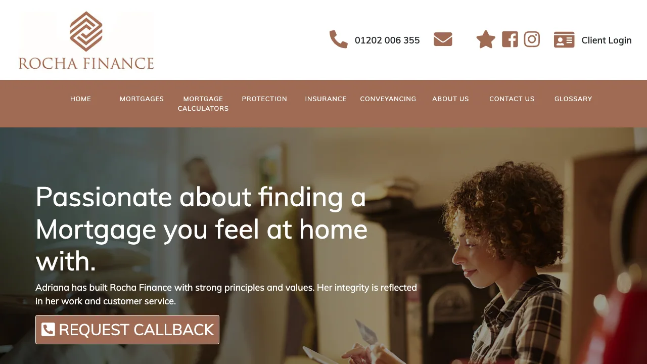 Rocha Finance website preview