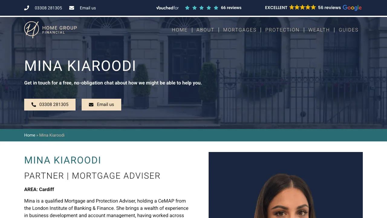 Mina Kiaroodi- Mortgage Adviser website preview