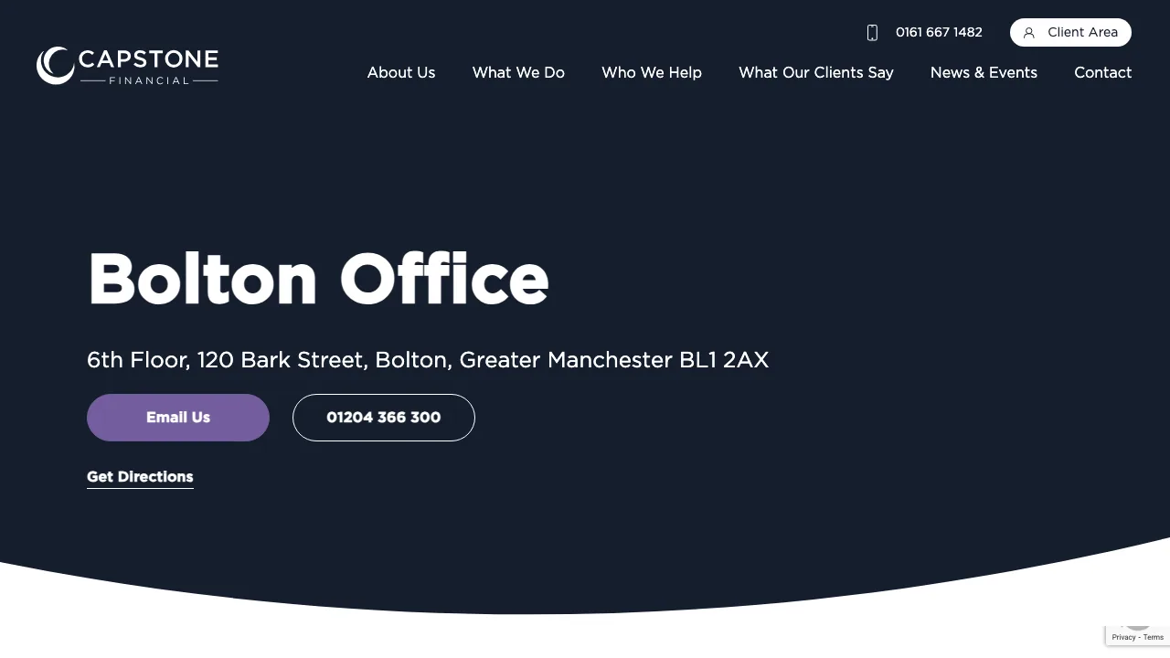 Capstone Financial website preview