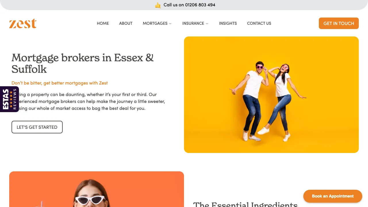Zest Money Group website preview