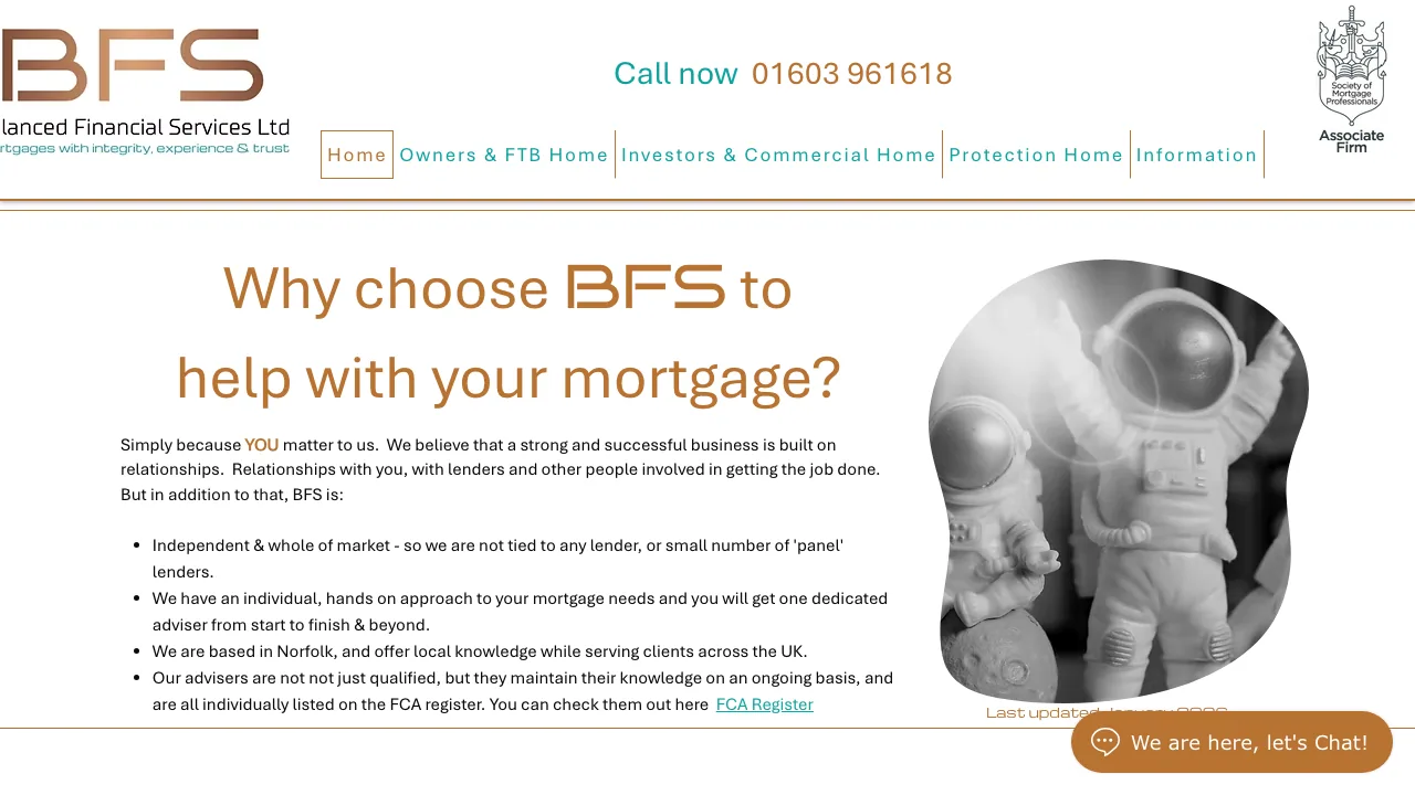 Mortgages by Balanced Financial Services website preview