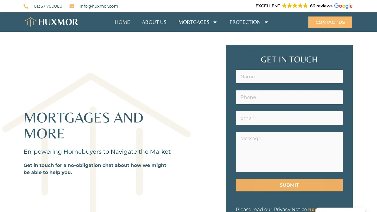 HUXMOR Limited website preview