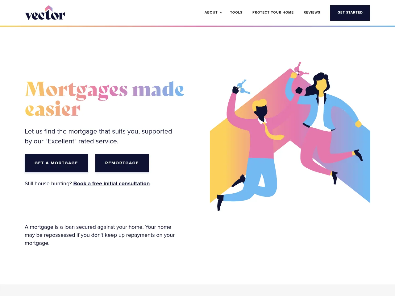 Vector Mortgages website preview