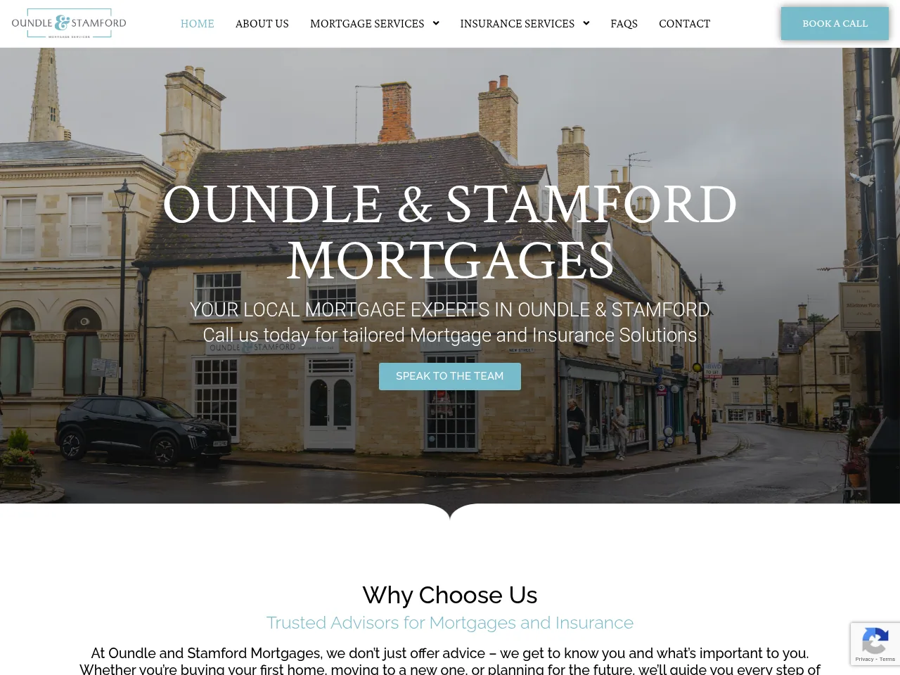 Oundle and Stamford Mortgage Services website preview