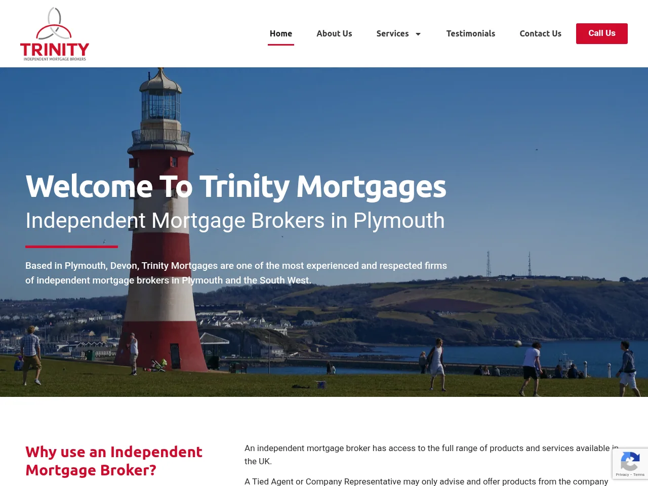 Trinity Mortgages website preview