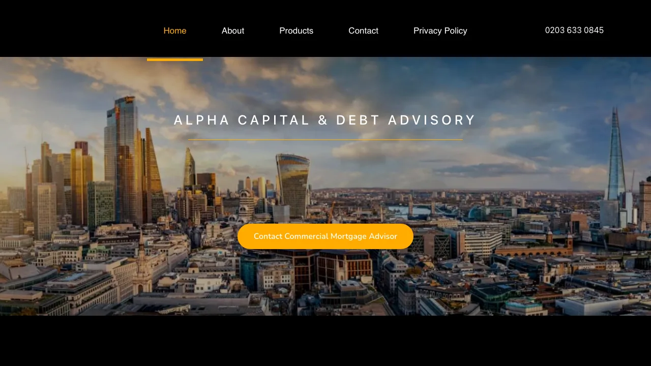 Alpha Capital Commercial Finance Brokers website preview