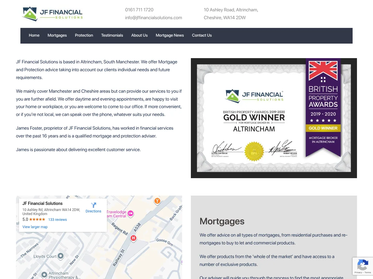JF Financial Solutions website preview
