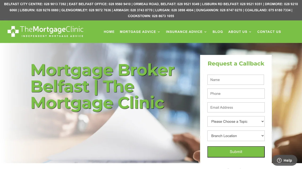 The Mortgage Clinic | Broker & Advisor website preview