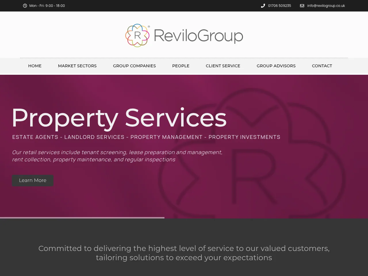 Revilo Group website preview