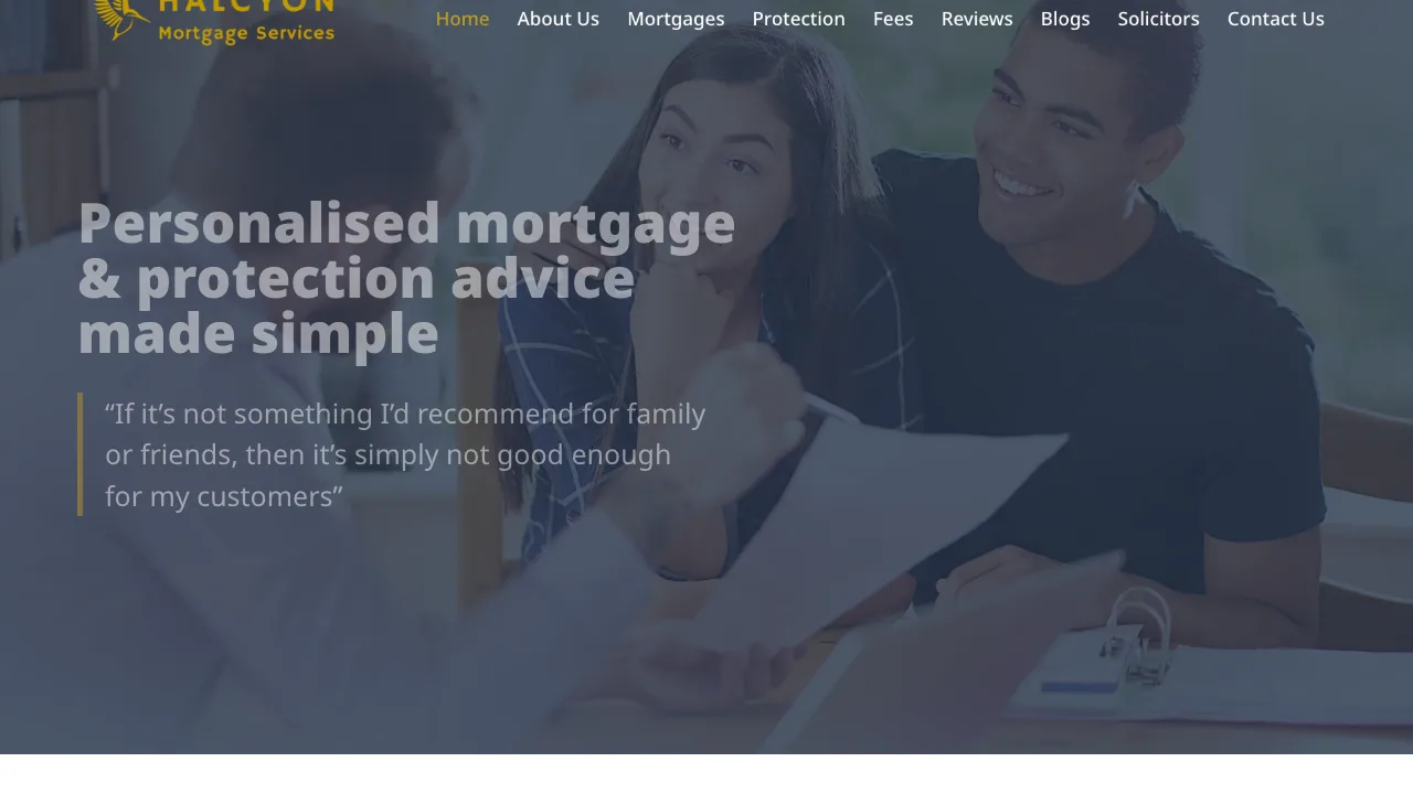 Halcyon Mortgage Services - Mortgage & Life protection UK website preview