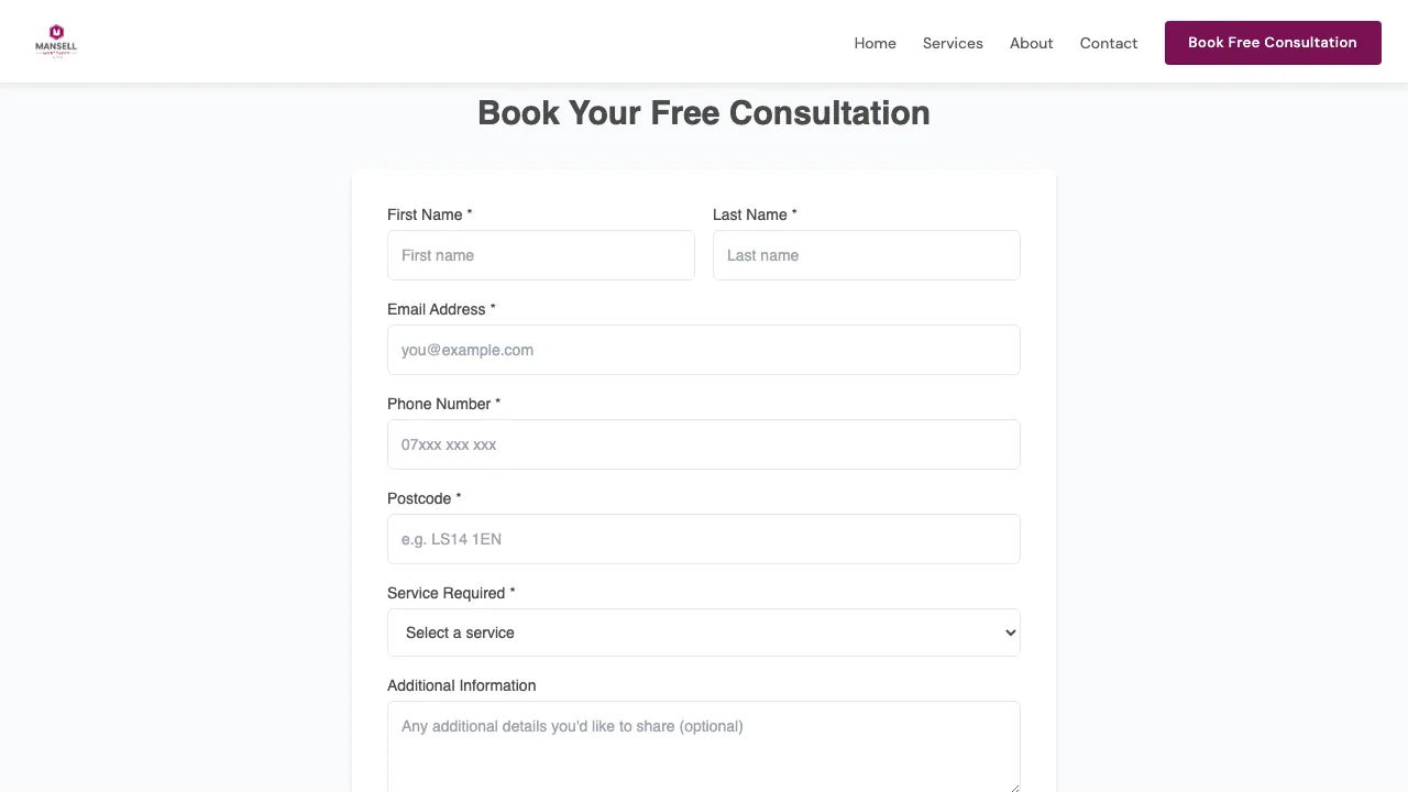 Mansell Mortgages LTD website preview