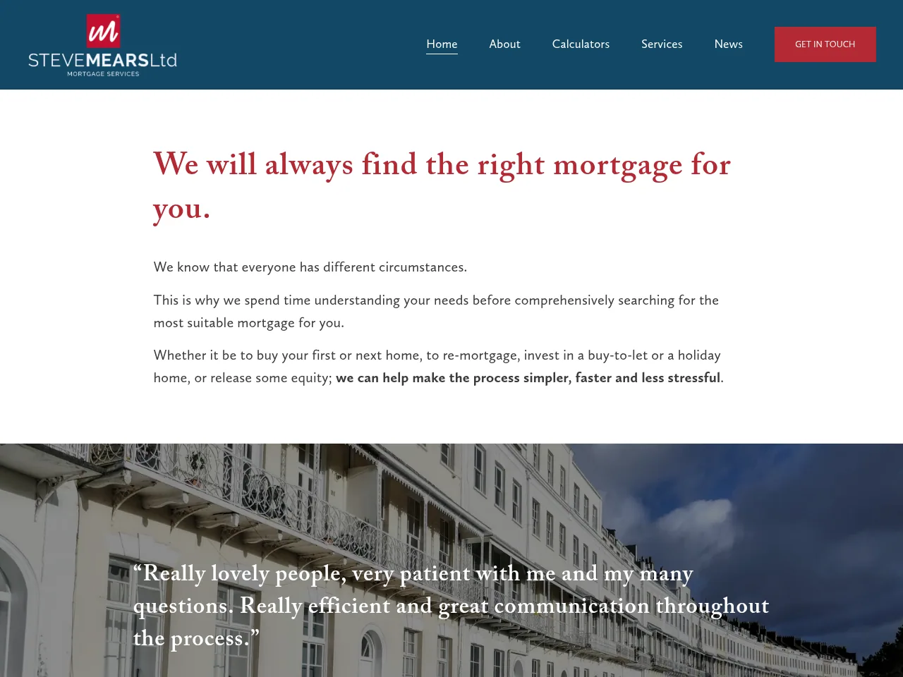 Steve Mears Mortgage Services website preview
