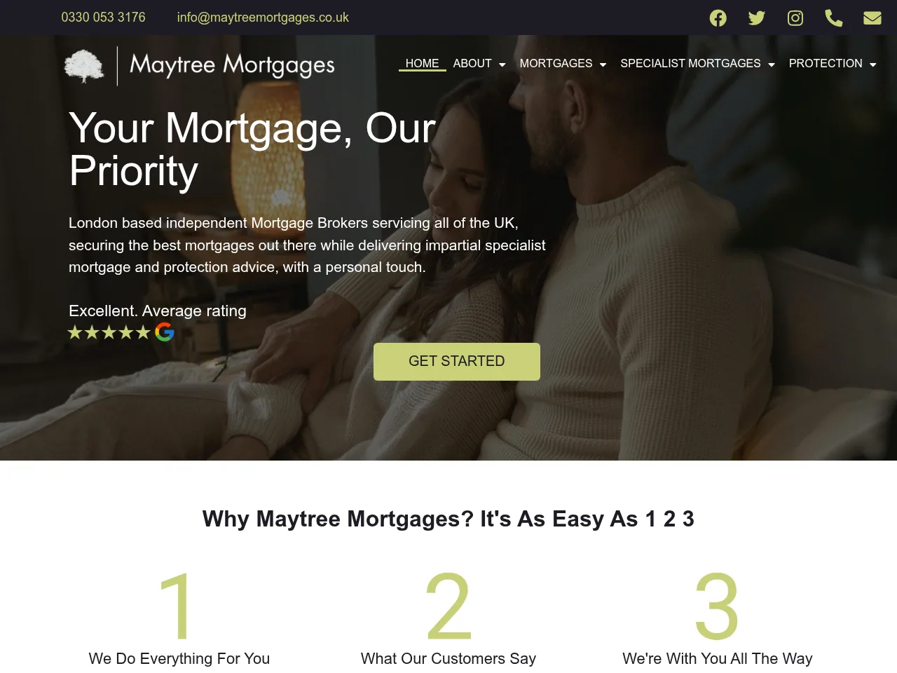 Maytree Mortgages website preview