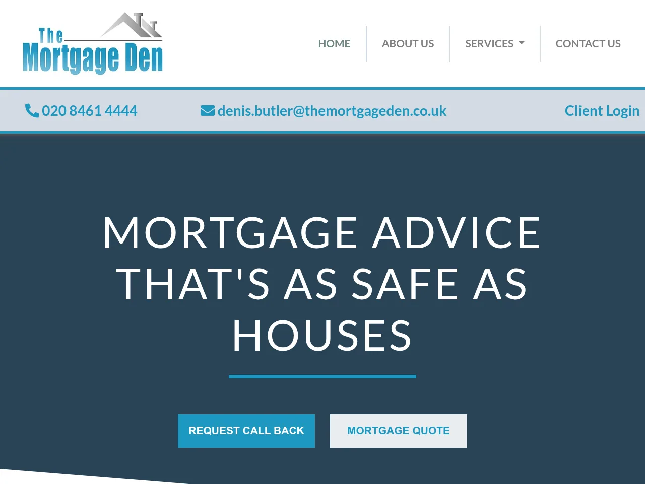 The Mortgage Den website preview