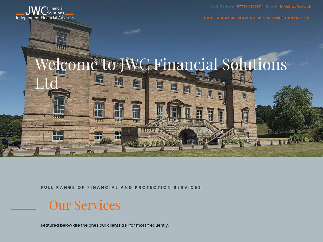 JWC Financial Solutions website preview