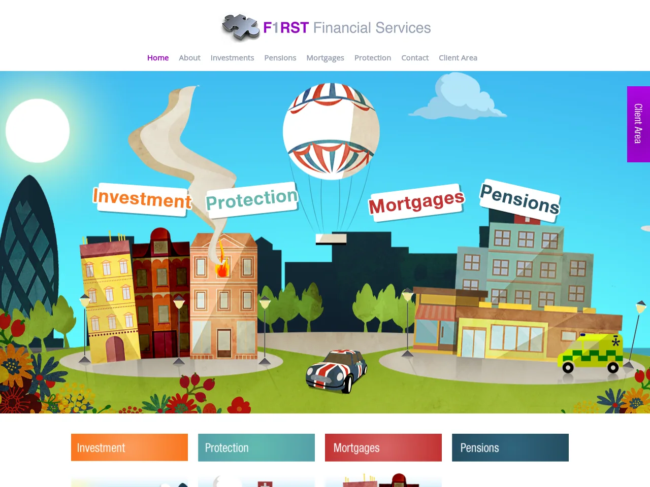 F1RST Financial Services website preview