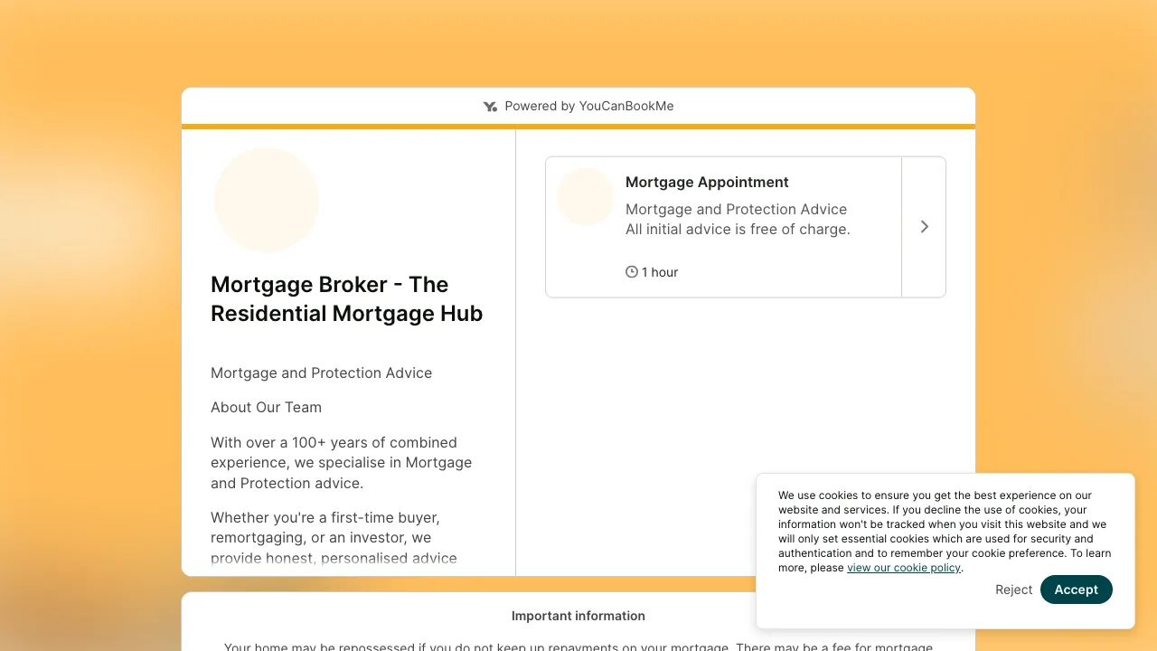 The Residential Mortgage Hub website preview
