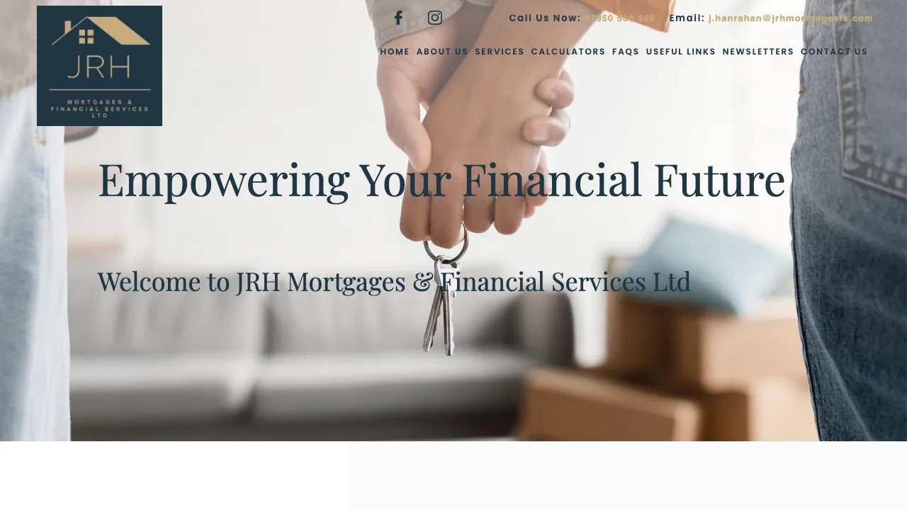 JRH Mortgages & Financial Services website preview
