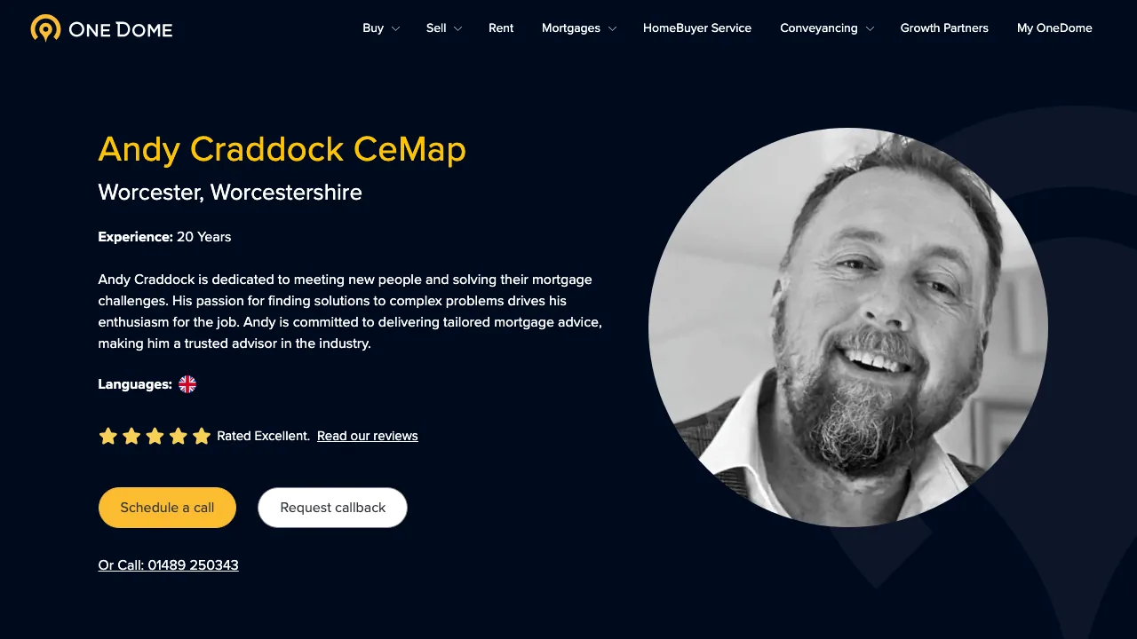 OneDome Mortgages website preview