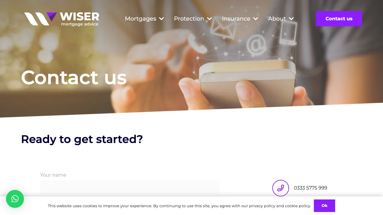 Wiser Mortgage Advice website preview