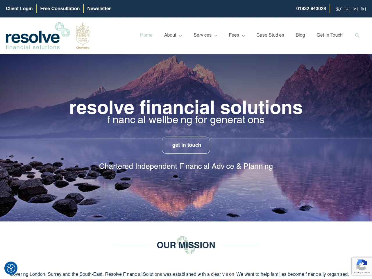 resolve financial solutions website preview