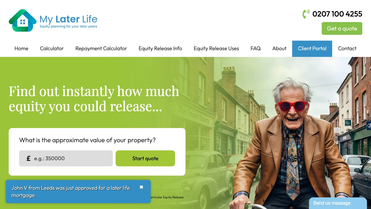 My Later Life website preview