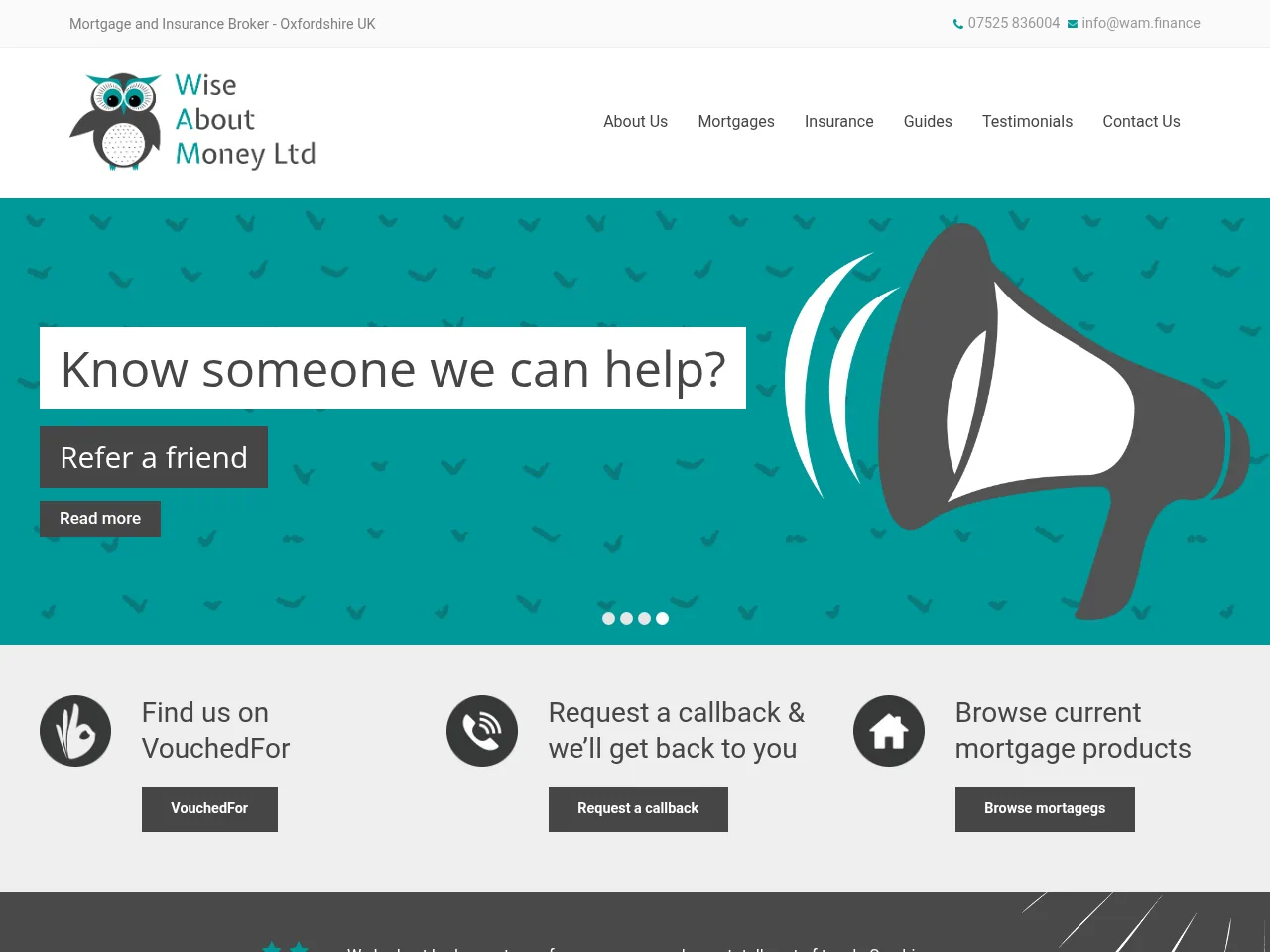 Wise About Money website preview