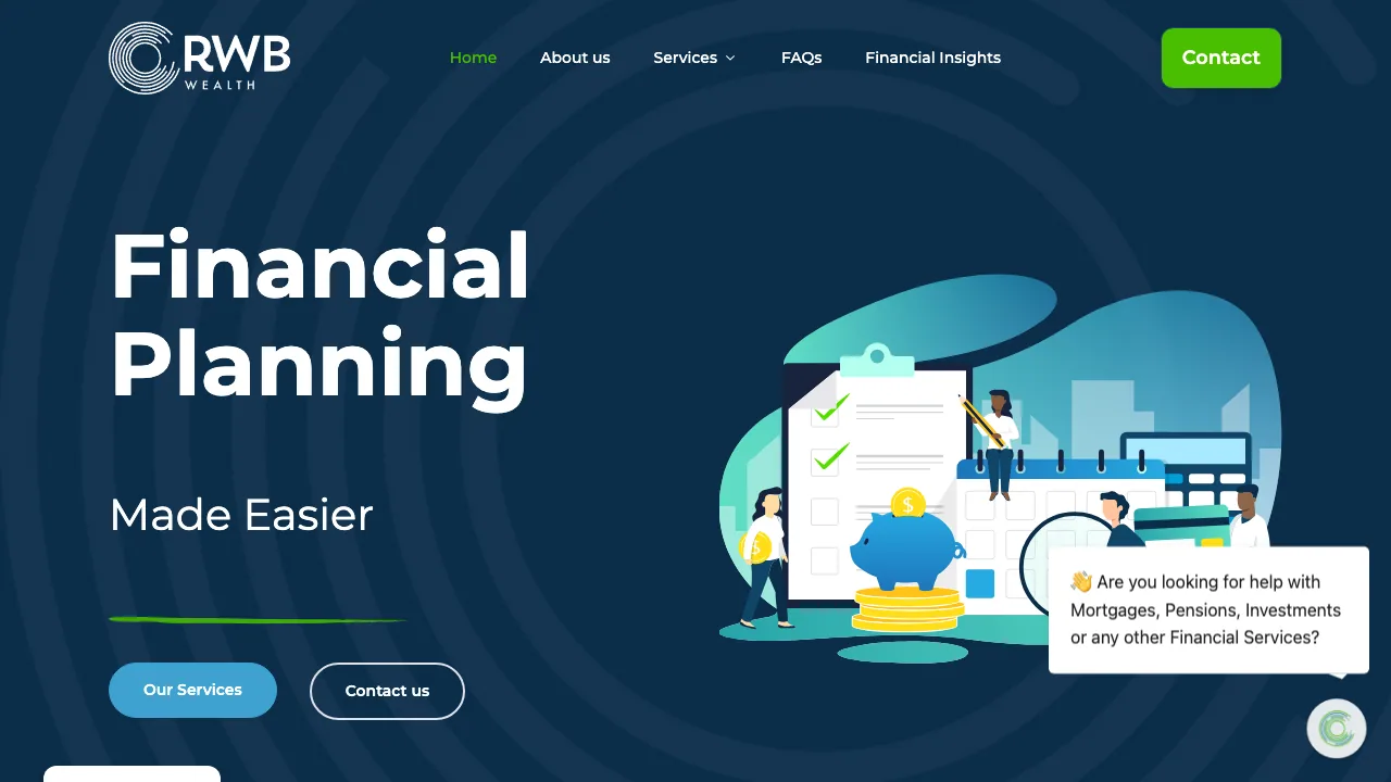 RWB Wealth Ltd - Financial Advisors Cardiff website preview