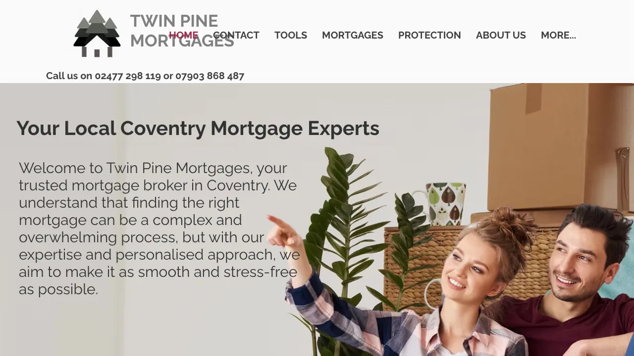 Twin Pine Mortgages Ltd website preview