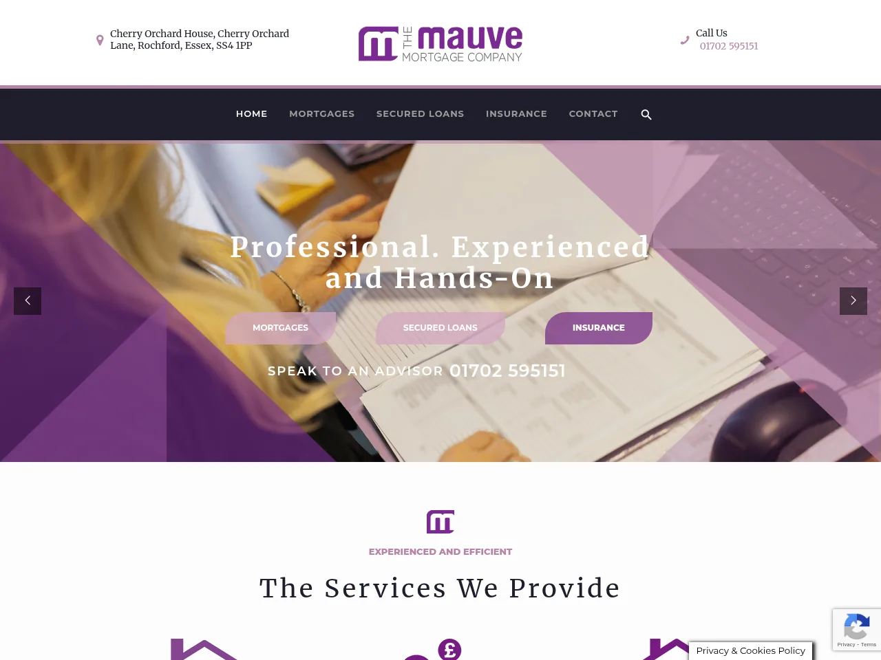 Mauve Mortgages website preview