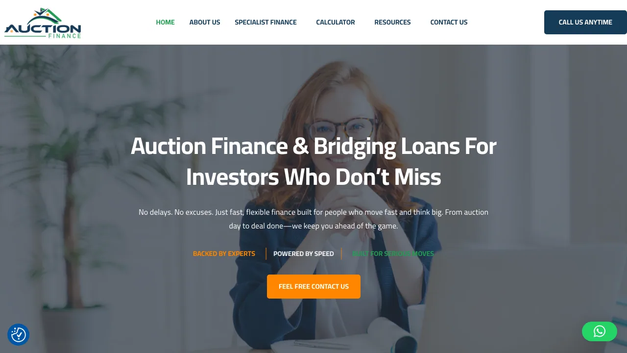 Auction Finance website preview