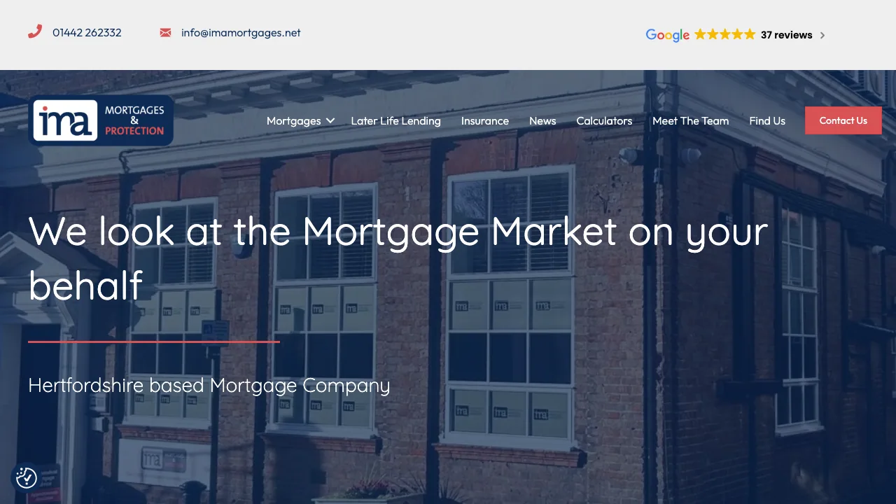 IMA Mortgages & Protection website preview