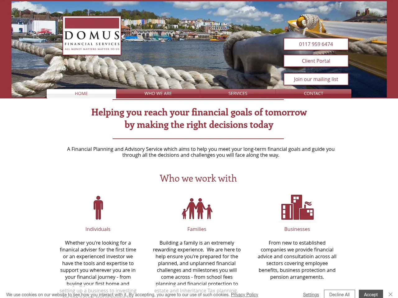 Domus Financial Services website preview