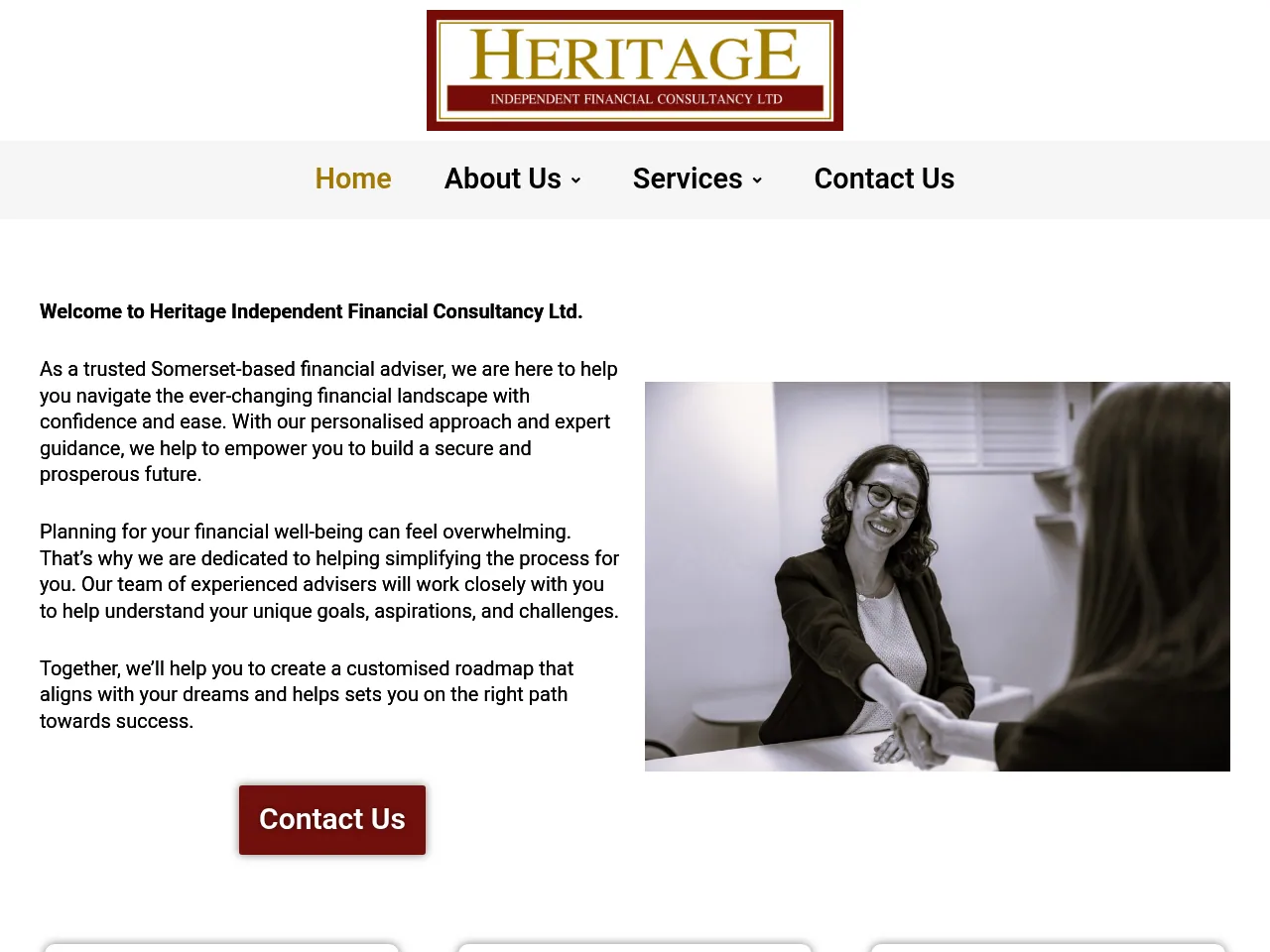 Heritage Independent Financial Consultancy website preview