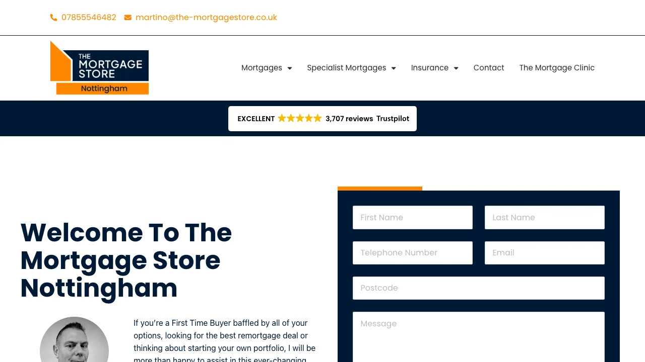 The Mortgage Store Nottingham website preview