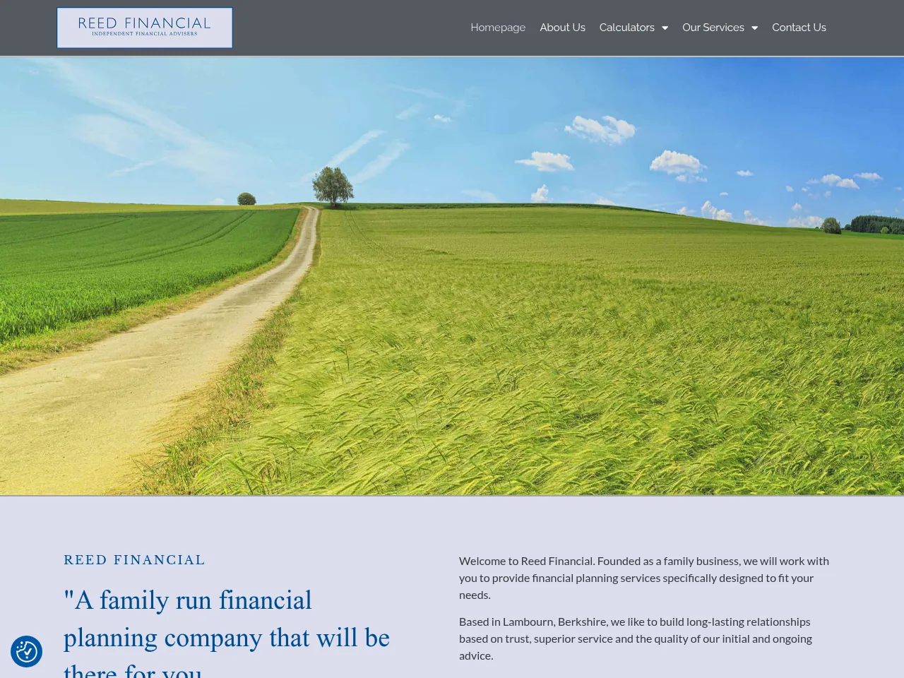 Reed Financial website preview